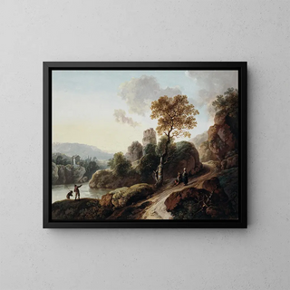 Maria Dorothea Wagner - Ansteigender Hohlweg an einem Flu.webp