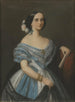 Julie Julia Mathilda Berwald, żona Kerhielm z Margrethelund 1822-1877, śpiewaczka operowa - Maria Röhl — oprawiony obraz na ścianie