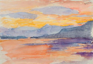 Maria Wiik - Mountain landscape in the evening sky.webp