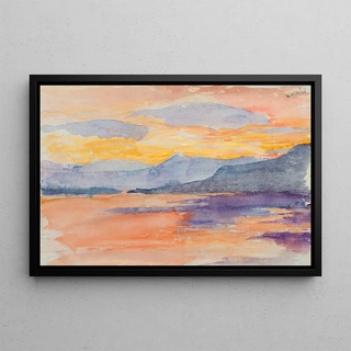 Maria Wiik - Mountain landscape in the evening sky.webp