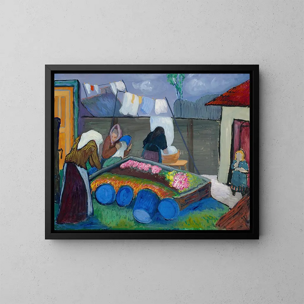 Les blanchisseuses - Marianne von Werefkin — oprawiony obraz na ścianie