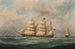 Le John Paterson w trzech pozycjach na morzu u wybrzeży Le Havre - Marie-Edouard Adam — widok dzieła