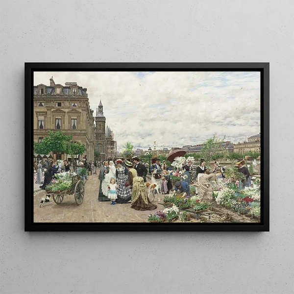 Le Quai aux Fleurs - Marie-François Firmin-Girard — oprawiony obraz na ścianie