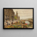 Le quai aux fleurs et la tour de l'horloge - Marie-François Firmin-Girard — oprawiony obraz na ścianie