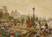 Le quai aux fleurs et l'hôtel de ville - Marie-François Firmin-Girard — widok dzieła