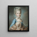 Augustine Suzanne Roslin, córka artysty - Marie-Suzanne Giroust — oprawiony obraz na ścianie