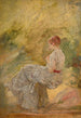 Kobieta szyjąca - Marie Bracquemond — widok dzieła