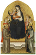 Madonny i Dzieciątka Jezus z aniołami i świętymi Marie Madeleine François Dorothée i Antoine Abbe - Mariotto di Nardo — widok dzieła