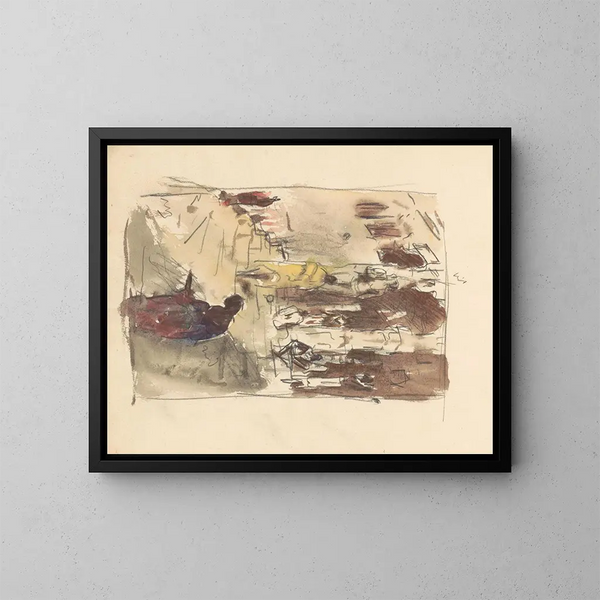 Figures sur un escalier de temple - Marius Bauer — oprawiony obraz na ścianie