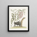 Bison d'Amérique Pseudo Acacia hispida à fleurs roses - Mark Catesby — oprawiony obraz na ścianie