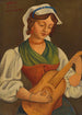 Młoda dziewczyna z mandoliną według Gino Severini - Mark Gertler — widok dzieła