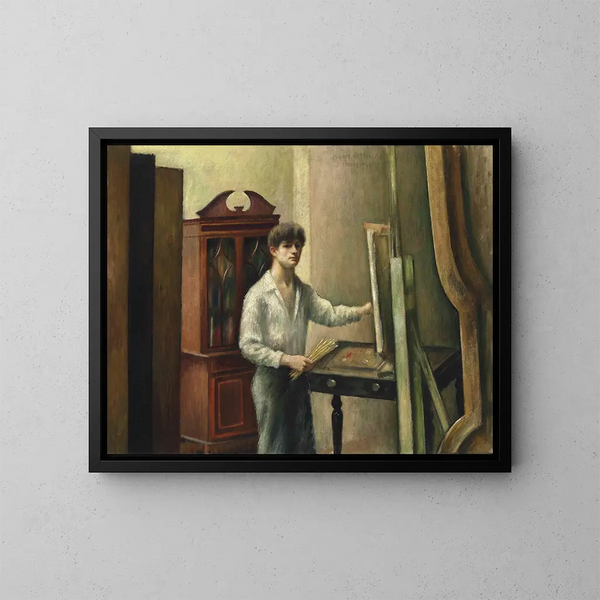 L'artysta w swoim atelier - Mark Gertler — oprawiony obraz na ścianie