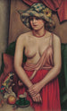 Le chapeau de paille - Mark Gertler — widok dzieła