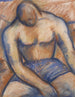 Siedzący bokser - Mark Gertler — widok dzieła