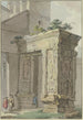 L'Arco degli Argentarii w pobliżu San Giorgio in Velabro w Rzymie - Marquard Wocher — widok dzieła