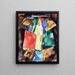 Abstrakcja Niebieski, Żółty i Zielony - Marsden Hartley — oprawiony obraz na ścianie