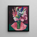 Kwiaty w wazonie - Marsden Hartley — oprawiony obraz na ścianie