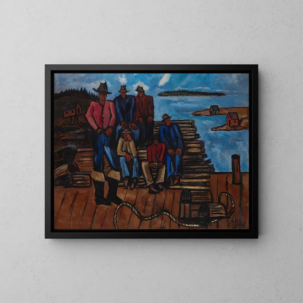 Rybacy na homary - Marsden Hartley — oprawiony obraz na ścianie