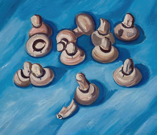 Marsden Hartley - Mushrooms on a Blue Background.webp