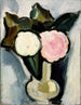 Kwiaty różowe i białe w wazonie - Marsden Hartley — widok dzieła