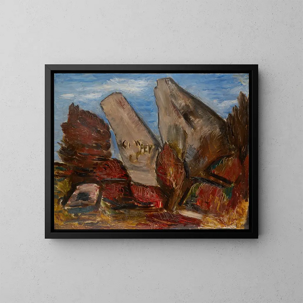 Mâchoire de baleine, Dogtown Common, Cape Ann, Massachusetts - Marsden Hartley — oprawiony obraz na ścianie