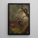 Parę kolibrów topazowych o szkarłatnych piersiach, gniazdujących - Martin Johnson Heade — oprawiony obraz na ścianie