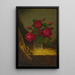 Róże Jacqueminot - Martin Johnson Heade — oprawiony obraz na ścianie