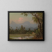 Scena południowoamerykańska z chatką - Martin Johnson Heade — oprawiony obraz na ścianie