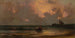 Zachód słońca przy latarni Point Judith - Martin Johnson Heade — widok dzieła