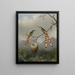 dwóch kolibrów z ich młodymi - Martin Johnson Heade — oprawiony obraz na ścianie