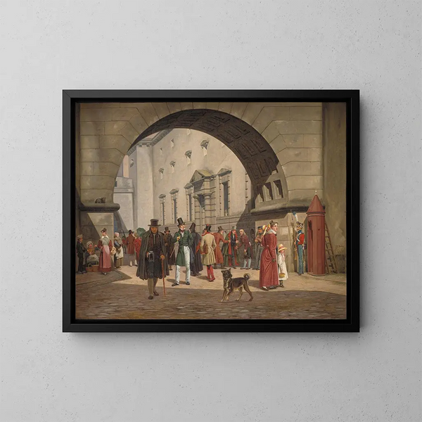 La prison de Copenhague - Martinus Rørbye — oprawiony obraz na ścianie