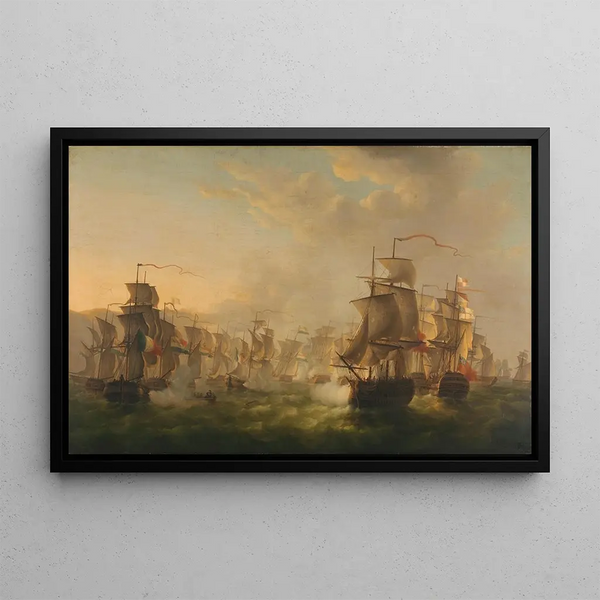 Martinus Schouman - Clash of the Dutch and British Fleets during the Passage of the Dutch Flotilla to Boulogne 1804.webp