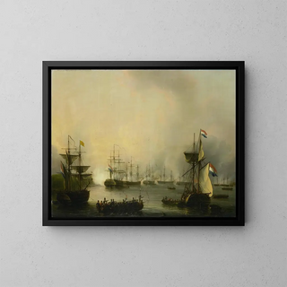 Martinus Schouman - The Bombardment of Palembang Sumatra 24 June 1821.webp
