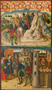 Święty Krzysztof spotyka Szatana, Święty Krzysztof przed królem Lidii - Martín de Soria — widok dzieła
