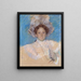 Adaline Havemeyer z białym kapeluszem - Mary Cassatt — oprawiony obraz na ścianie