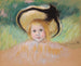 Dziewczyna w czarnym wstążkowym kapeluszu - Mary Cassatt — widok dzieła
