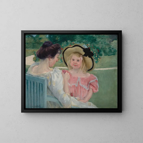 W ogrodzie - Mary Cassatt — oprawiony obraz na ścianie