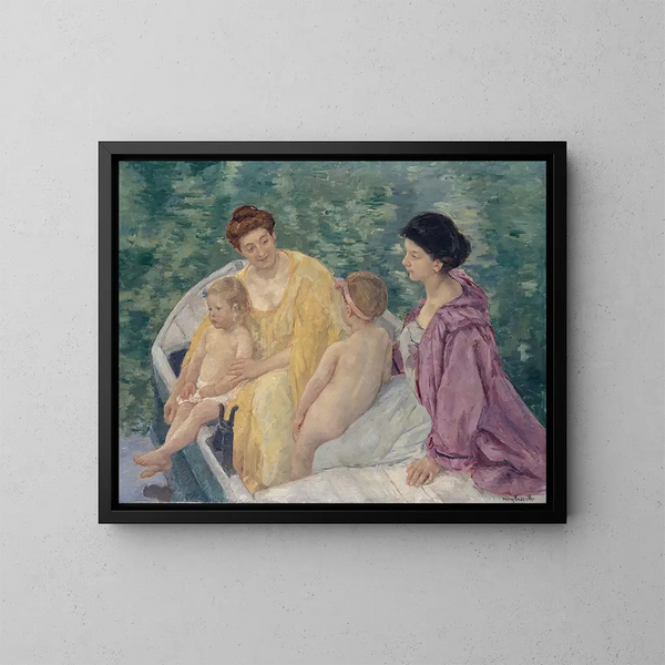 Le bain - Mary Cassatt — oprawiony obraz na ścianie