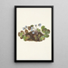 Hepatyczny Hepatica americana - Mary Vaux Walcott — oprawiony obraz na ścianie