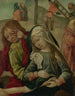 La Vierge et saint Jean pleurant le corps du Christ fragment d'une Lamentation du Christ - Maître de Delft — widok dzieła