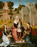 La Vierge en trône avec sainte Catherine et sainte Marie-Madeleine - Maître de Saint Séverin — widok dzieła