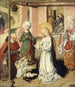 L'Adoration de l'Enfant - Maître du Retable de Saint-Barthélemy — widok dzieła