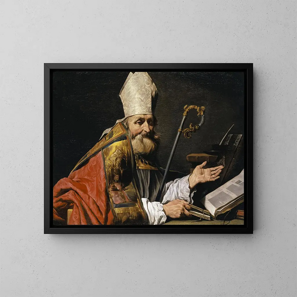 Świętego Ambrożego - Matthias Stom — oprawiony obraz na ścianie