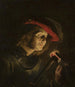 Soldat zapalający świecę - Matthias Stom — widok dzieła