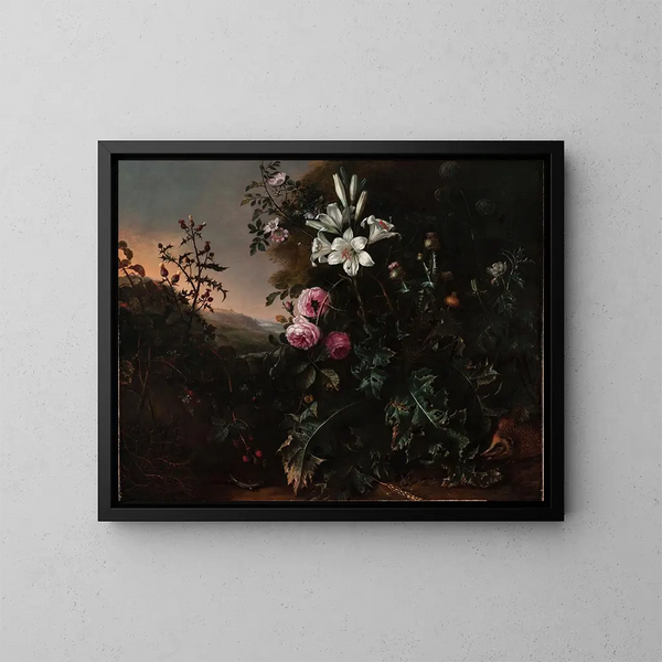 Martwa natura - Matthias Withoos — oprawiony obraz na ścianie