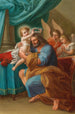 L'Enfant Jésus koronujący Świętego Józefa z aniołami w tle - Mattia de Mare — widok dzieła