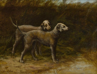 Maud Earl - Two Bedlington terriers.webp