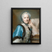 Portret Anne-Jeanne Cassanéi de Mondonville – Maurice Quentin de La Tour — oprawiona reprodukcja na ścianie
