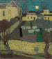 Suszenie prania lub Wschód księżyca w Prieuré - Maurice Denis — widok dzieła