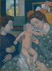 Dziecko nagie w macierzyństwie z jabłkiem - Maurice Denis — widok dzieła